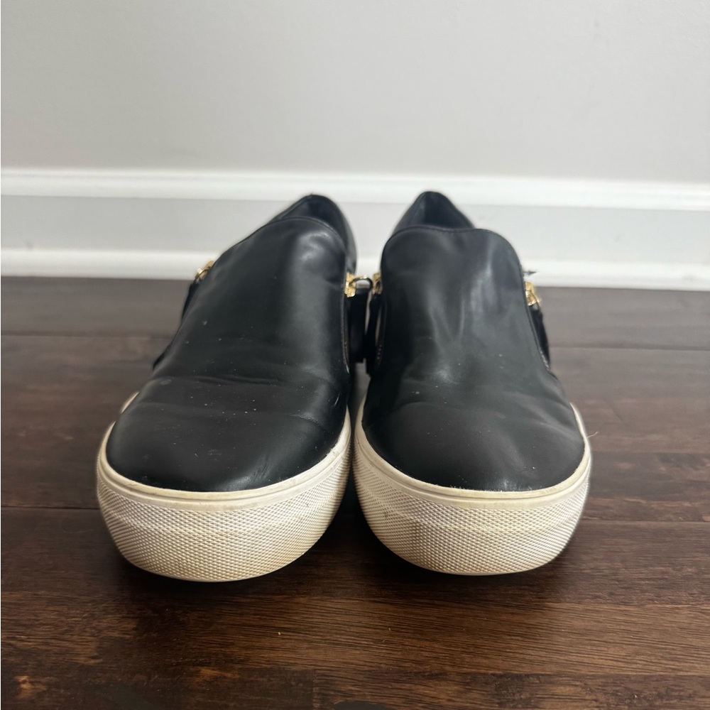 Steve Madden Women’s  Black Slip-On Sneakers with White Sole - Picture 3 of 8